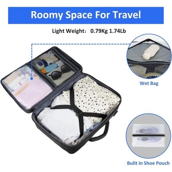 Travel Laptop Backpack for Men Women, Airplane Approved Travel Backpack - Picture 4 of 6